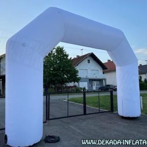 Startni luk na napuhavanje 6m x 4m - bijeli